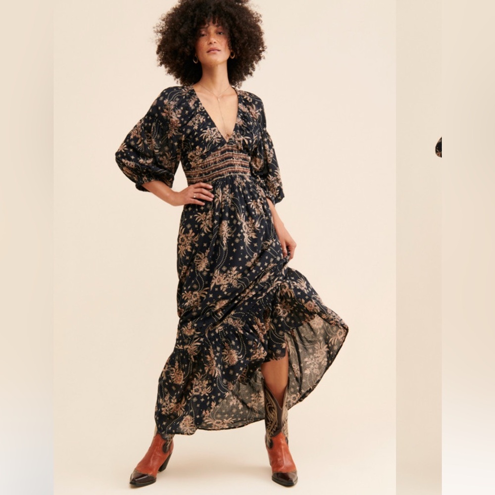 FREE PEOPLE Golden Hour Maxi Dress Size xs